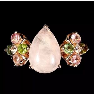 Morganite Pear cut Rose Gold Ring